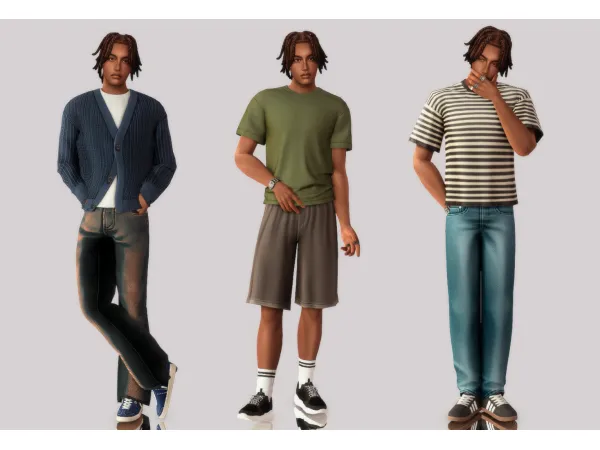 Maxis Match BASIC EVERYDAY OUTFITS by simsfinds - The Sims 4 Custom Content