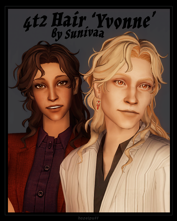 4t2 Yvonne Hair by simsfinds - The Sims 2 Custom Content