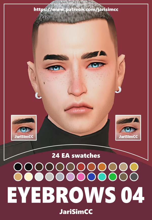 Maxis Match JariSimCC Eyebrows 04 by simsfinds - The Sims 4 Custom Content