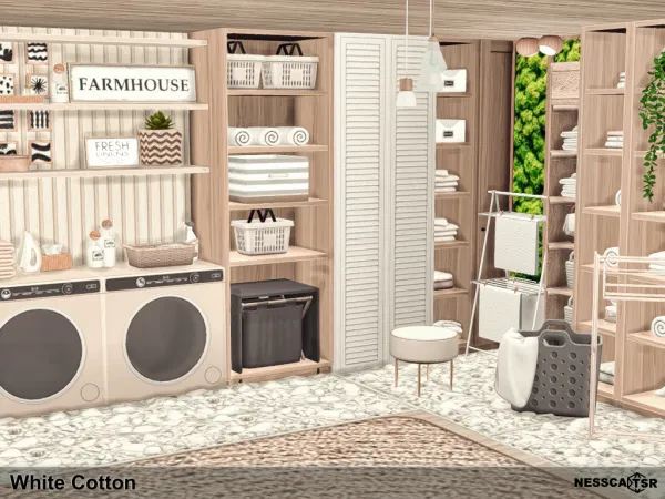 Mix White Cotton by nesscasims - The Sims 4 Custom Content