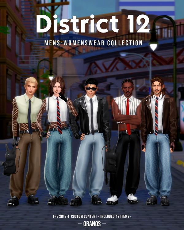 Maxis Match District 12 MensWomenwear Collection by simsfinds - The Sims 4 Custom Content