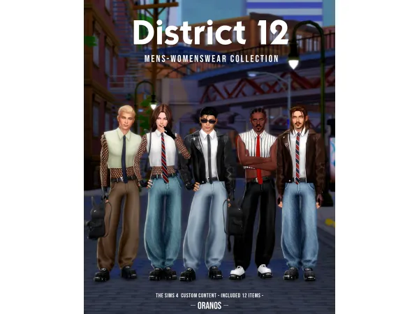 Maxis Match District 12 MensWomenwear Collection by oranos - The Sims 4 Custom Content