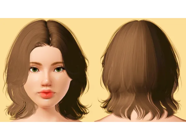 Hezeh FHair No19 V2 CONVERSION by simsfinds - The Sims 3 Custom Content