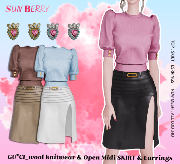 Alpha Top skirt earrings by simsfinds - The Sims 4 Custom Content