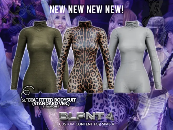 Alpha BLUPRNT DIA Fitted Bodysuit (Standard Version) - The Sims 4 Custom Content