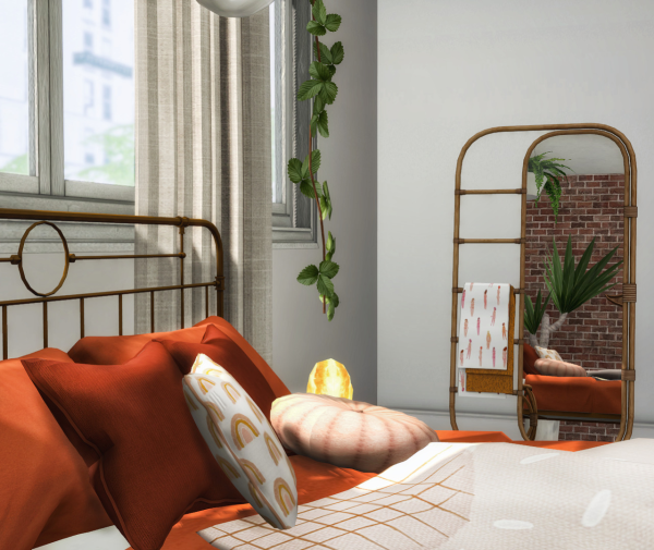 Alpha sanoysims Varm bedroom set by simsfinds - The Sims 4 Custom Content