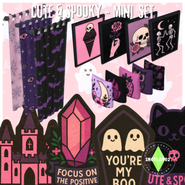 Maxis Match Cute Spooky Mini Set Decors by simsfinds - The Sims 4 Custom Content