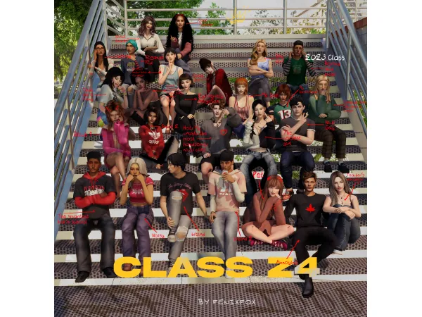 Mix CLASS Z4 1K MEMBERS GIFT by Fenixfoxsims - The Sims 4 Custom Content