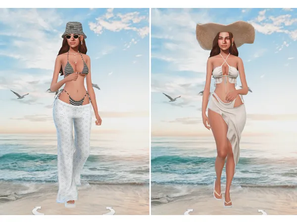 Alpha Fridau2019s swimwear for beach lookbook by MELANIES SIMS 4 - The Sims 4 Custom Content