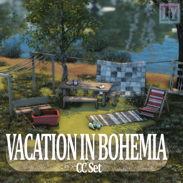 Maxis Match Vacation in Bohemia SET by simsfinds - The Sims 4 Custom Content