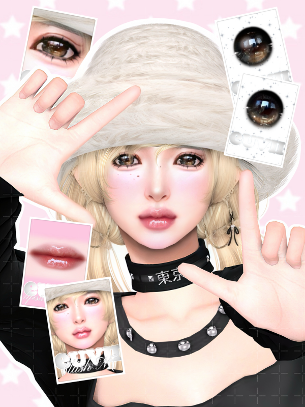 Alpha luminous makeup pack by simsfinds - The Sims 4 Custom Content