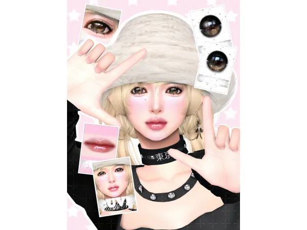 Alpha luminous makeup pack by [euvii] - The Sims 4 Custom Content