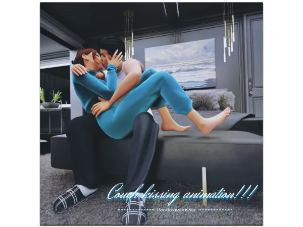 Couch kissing animation