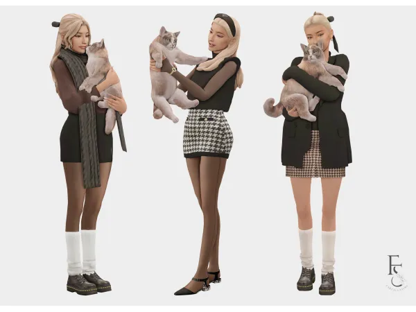 Maxis Match Dark Academia Lookbook by simsfinds - The Sims 4 Custom Content