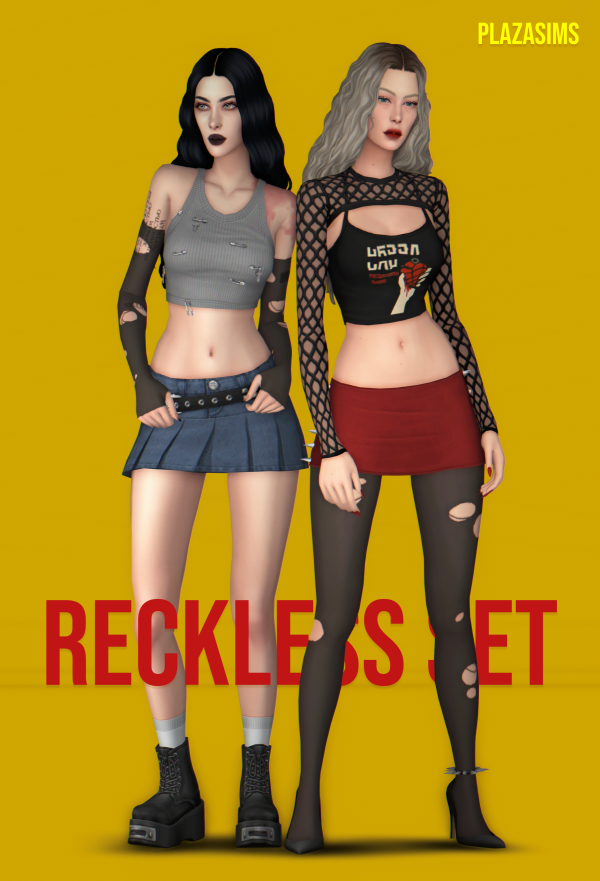 Mix Reckless set by simsfinds - The Sims 4 Custom Content