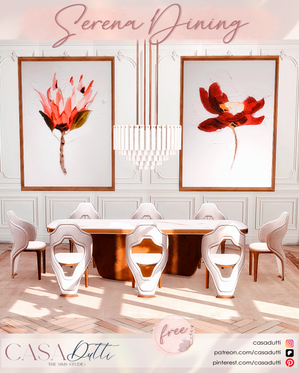 Alpha Serena Dining by casadutti - The Sims 4 Custom Content