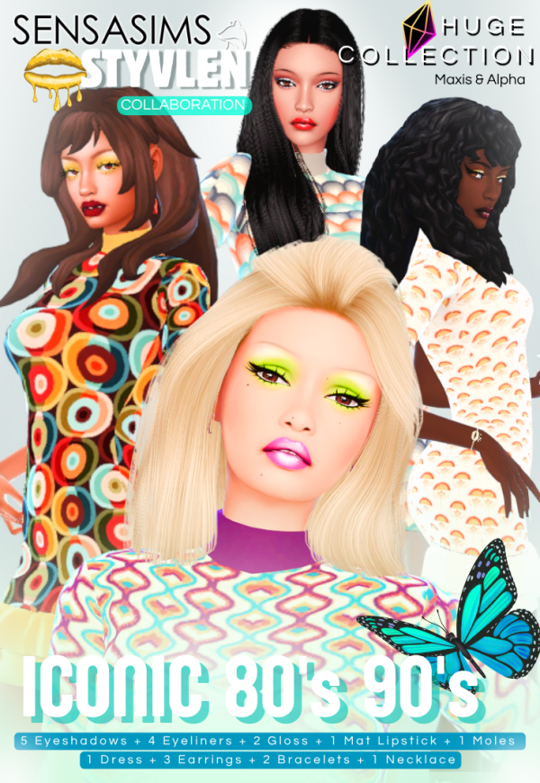 Maxis Match Iconic 80's 90's Dress by sensasims - The Sims 4 Custom Content