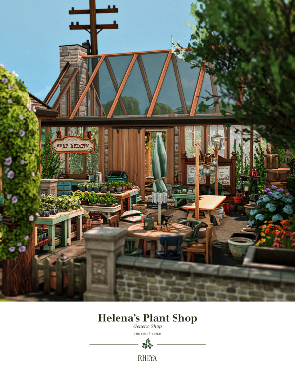 Maxis Match Helena's Plant Shop by simsfinds - The Sims 4 Custom Content