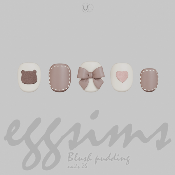 Mix blush pudding nails by simsfinds - The Sims 4 Custom Content