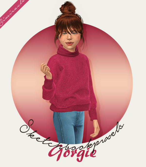 Alpha simiracle image Sketchbookpixels Gorgie Kids Version 3T4 by simsfinds - The Sims 4 Custom Content