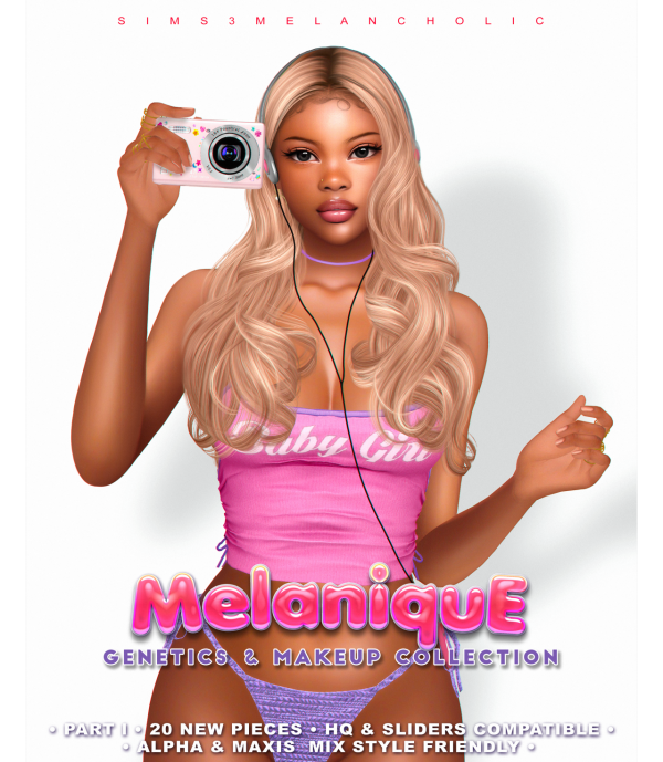Alpha MELANIQUE COLLECTION by simsfinds - The Sims 4 Custom Content