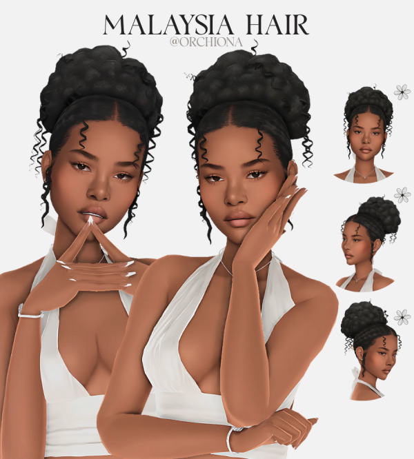 Maxis Match MALAYSIA HAIR by simsfinds - The Sims 4 Custom Content