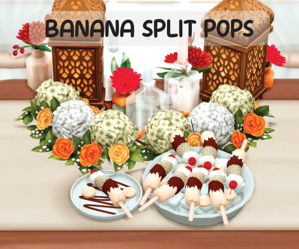 Maxis Match Banana Split Pops by simsfinds - The Sims 4 Custom Content