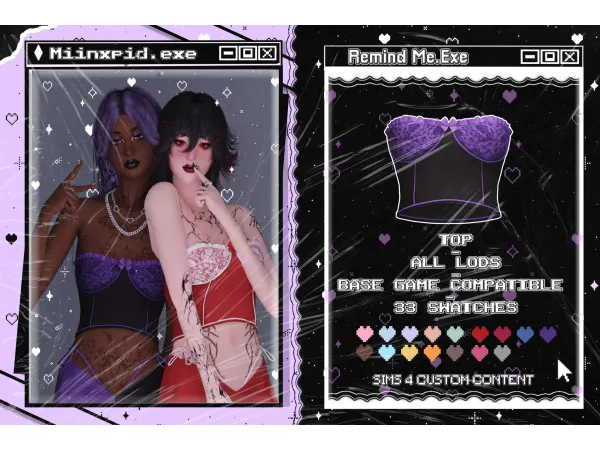 Mix Remind me Top by miinxpid - The Sims 4 Custom Content