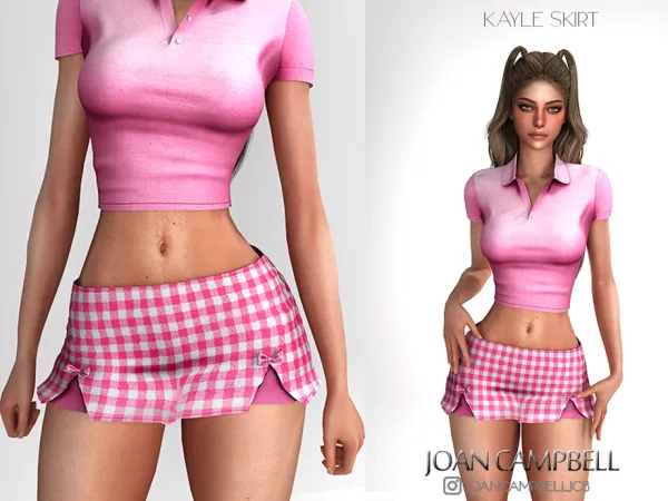 Alpha KAYLE SKIRT by Joan_Campbell_Beauty_ - The Sims 4 Custom Content