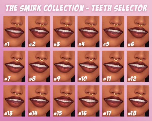 Mix The Smirk Collection by simsfinds - The Sims 4 Custom Content
