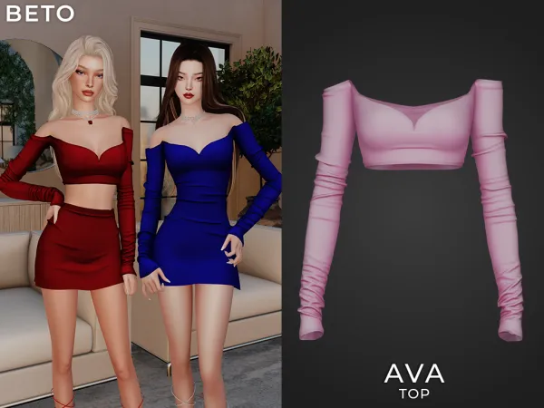Alpha Ava (Top) by Beto_ae0 - The Sims 4 Custom Content