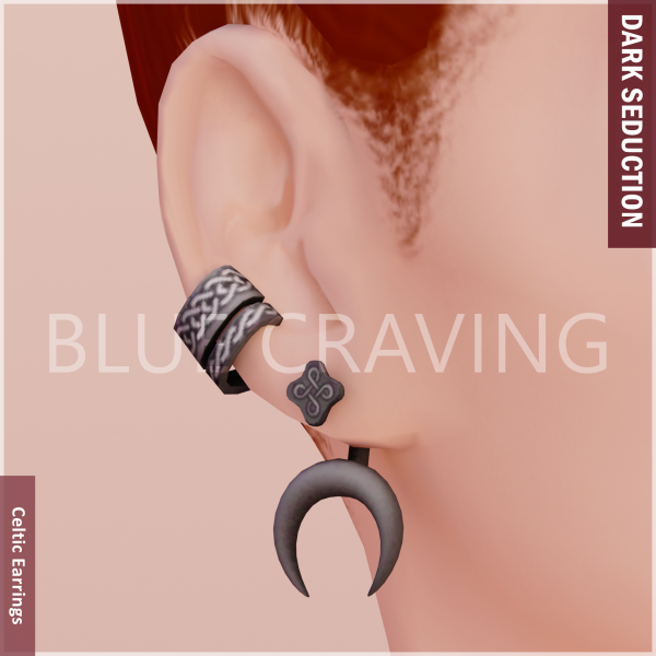 Maxis Match Blue Craving Celtic Earrings by bluecraving - The Sims 4 Custom Content
