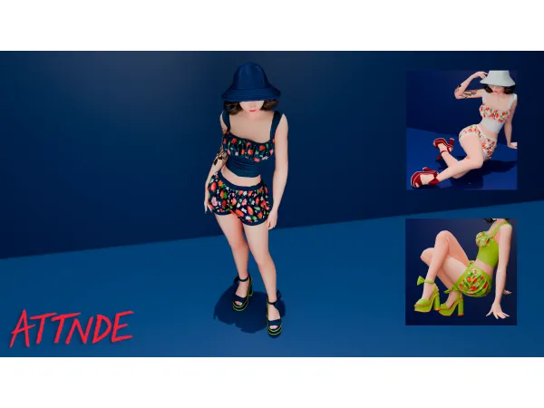 Maxis Match ATTNDE Strawberry Picnic Set - The Sims 4 Custom Content