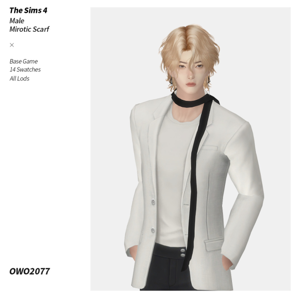 Maxis Match OWO2077 Mirotic Scarf M by simsfinds - The Sims 4 Custom Content