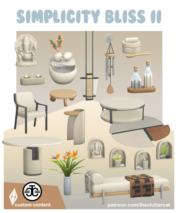 Maxis Match Simplicity Bliss Part II by simsfinds - The Sims 4 Custom Content