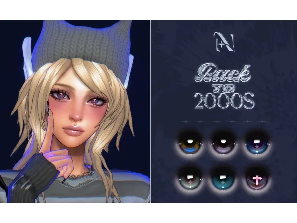 Maxis Match N Back to 2000s eyes by n700000 - The Sims 4 Custom Content