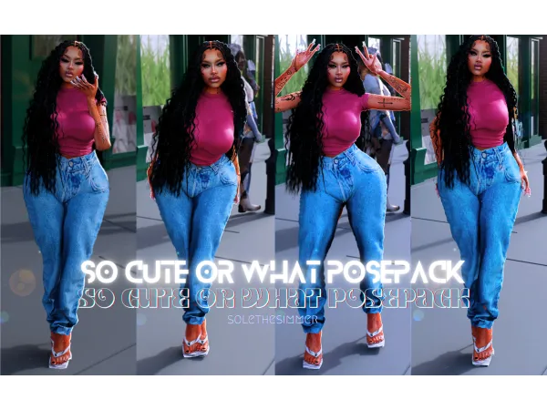 Mix So Cute Or What Posepack by solethesimmer - The Sims 4 Custom Content