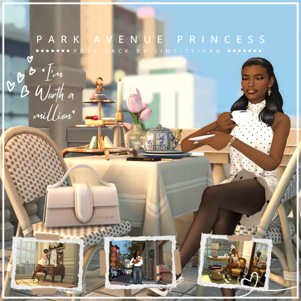 Mix Park Avenue Princess Pose Pack by simsfinds - The Sims 4 Custom Content