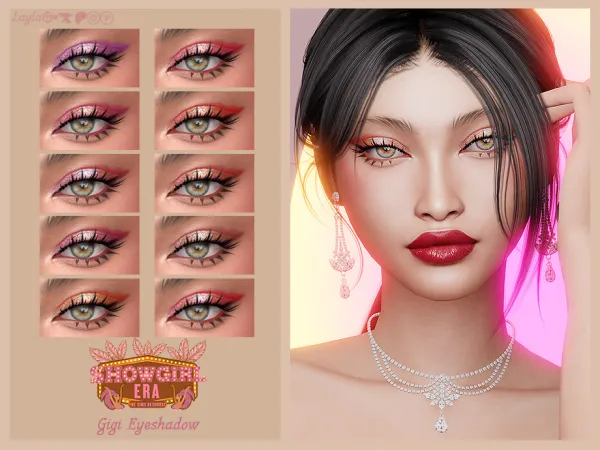 Alpha tsr ShowgirlEra Gigi Eyeshadow - The Sims 4 Custom Content