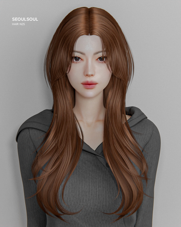 Alpha SIMS4 HAIR // N25 V1 soul by simsfinds - The Sims 4 custom content