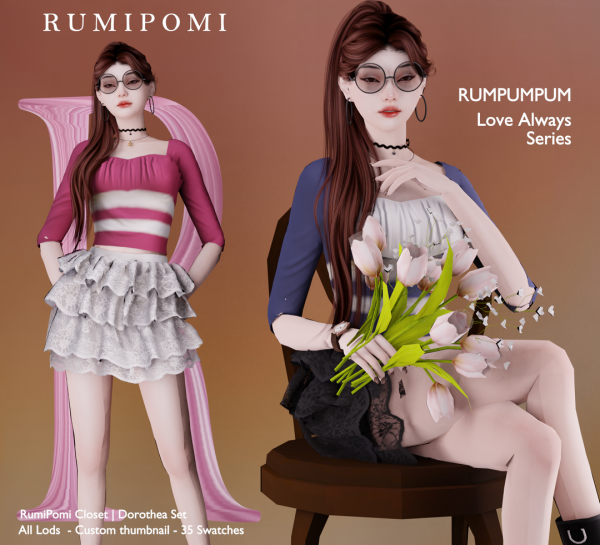 Alpha Rumpumpum_Dorothea Set by rumi_pomi - The Sims 4 Custom Content