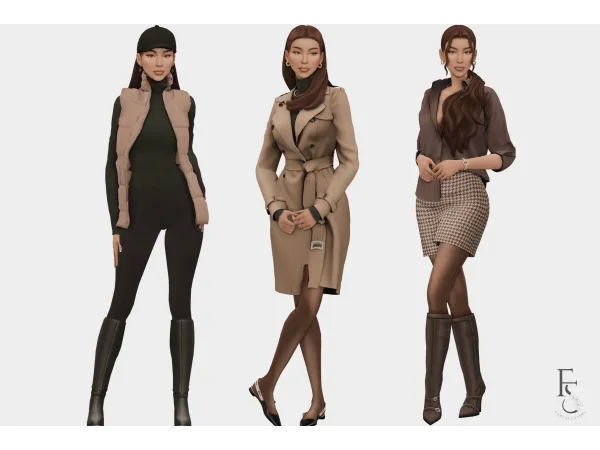 Mix Anastasia Brownstoneu2019s Autumnal Countryside Lookbook by farfallasims - The Sims 4 Custom Content