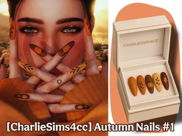 Mix Autumn Nails 1 - The Sims 4 Custom Content