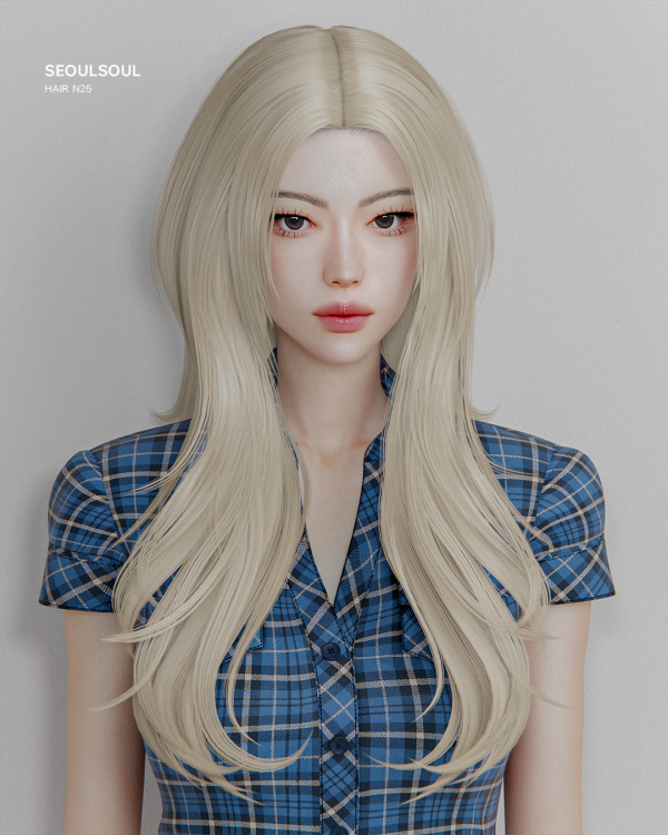 Alpha SIMS4 HAIR // N25 V3 soul by simsfinds - The Sims 4 custom content