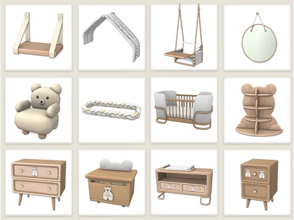 Maxis Match Nursery Set by Comiko - The Sims 4 Custom Content