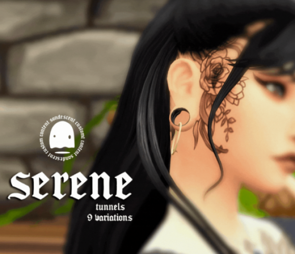 Maxis Match serene ear tunnels by simsfinds - The Sims 4 Custom Content
