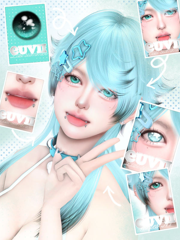 Maxis Match [euvii] last summer makeup pack by simsfinds - The Sims 4 Custom Content