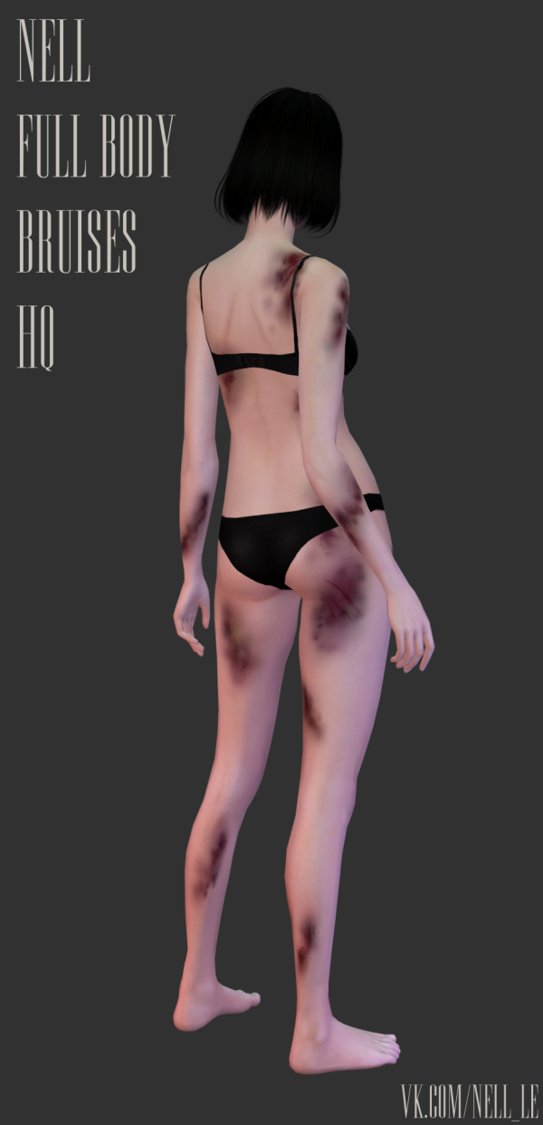 Mix nell le Full Body Bruises by simsfinds - The Sims 4 Custom Content
