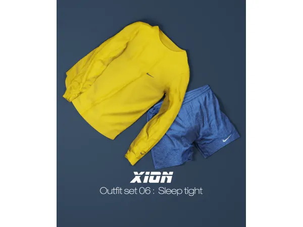 Alpha XION Outfit set 06 Sleep tight by XION - The Sims 4 Custom Content