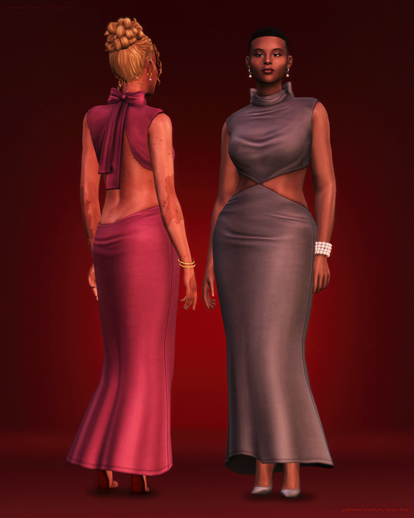 Maxis Match 'MINDY' Dress Blouse by simsfinds - The Sims 4 Custom Content